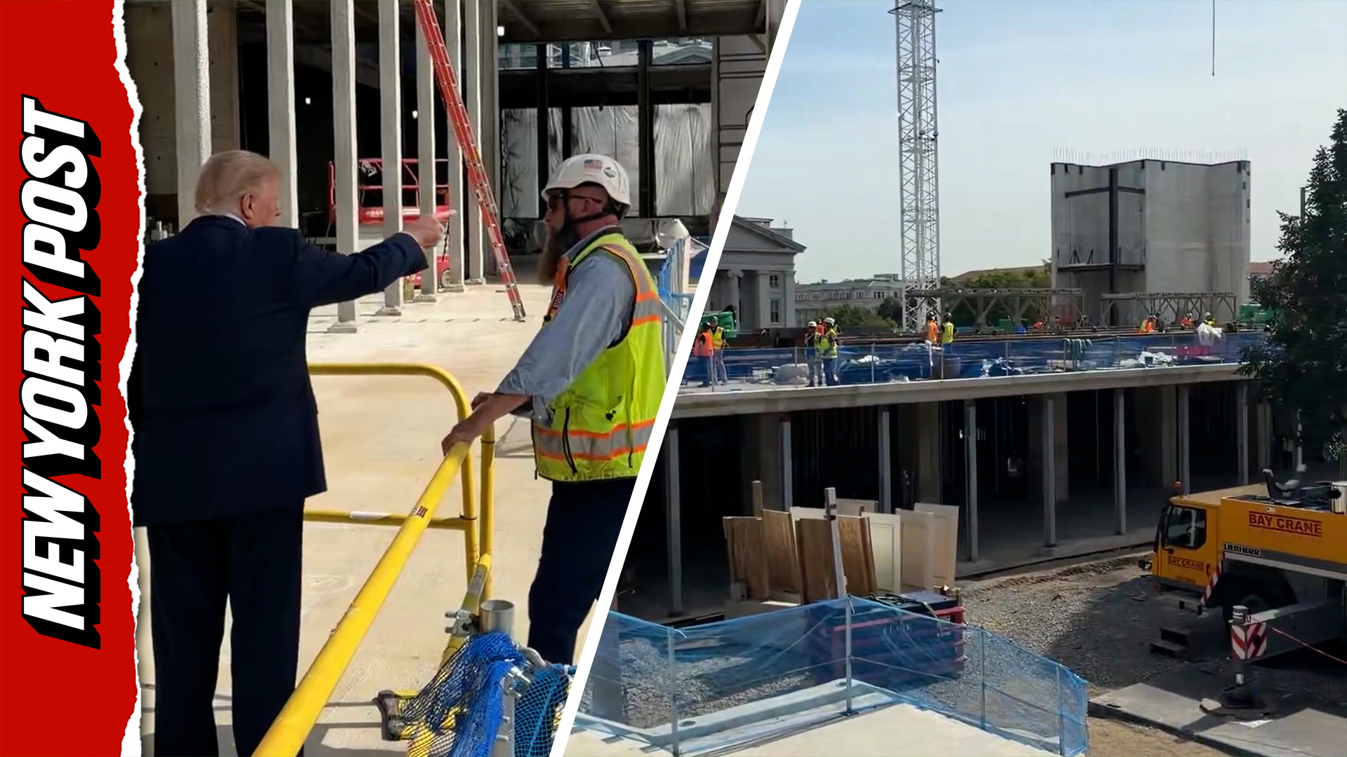 Trump tours progress of White House ballroom construction