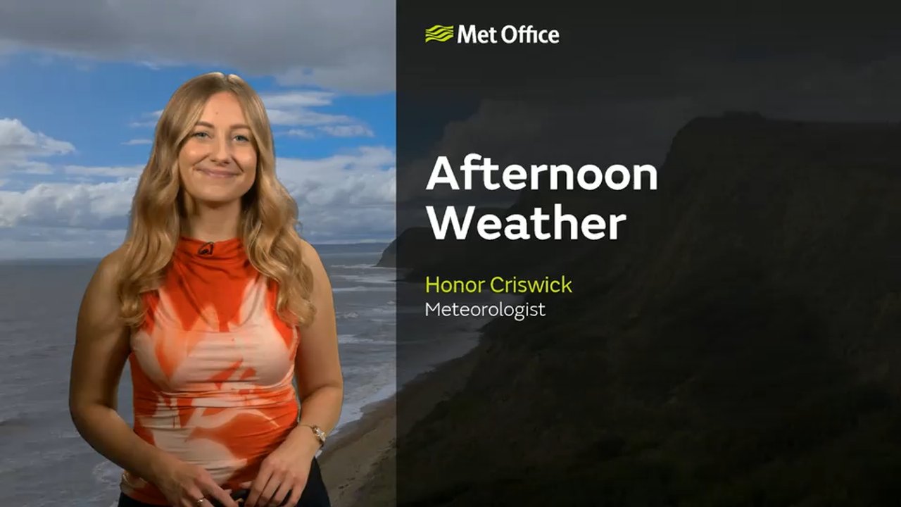 Met Office Saturday afternoon weather forecast 26/09/2026