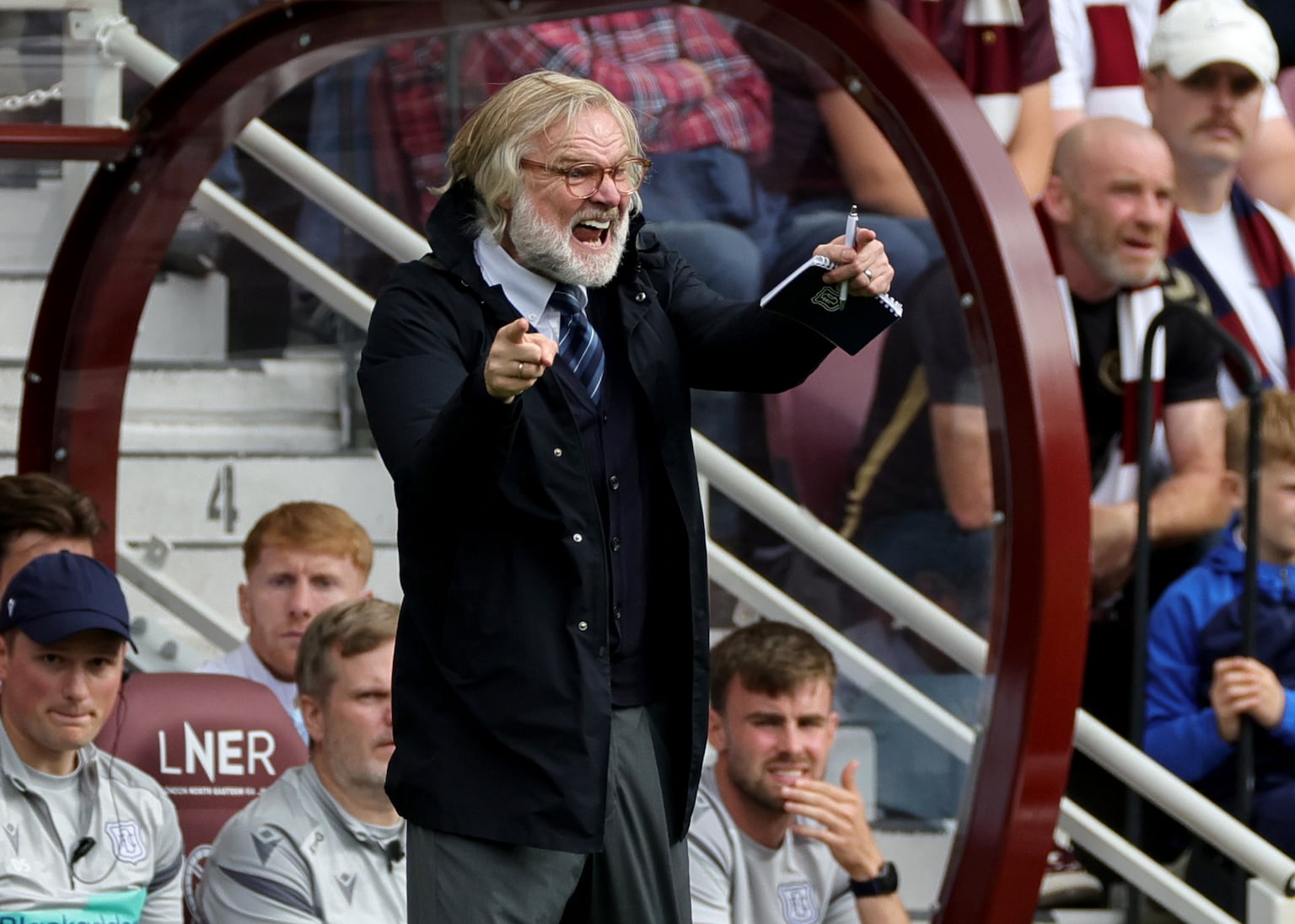 Steven Pressley hails injury-hit Dundee’s grit after late show at Falkirk