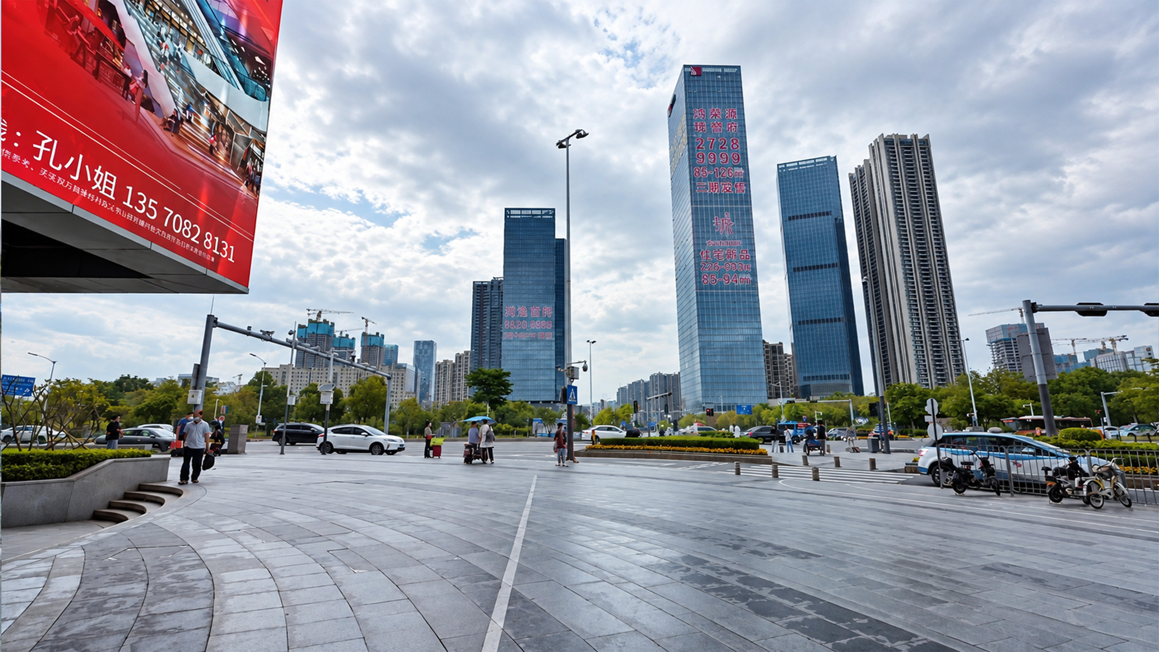 China turns giant glass towers into vertical advertising walls