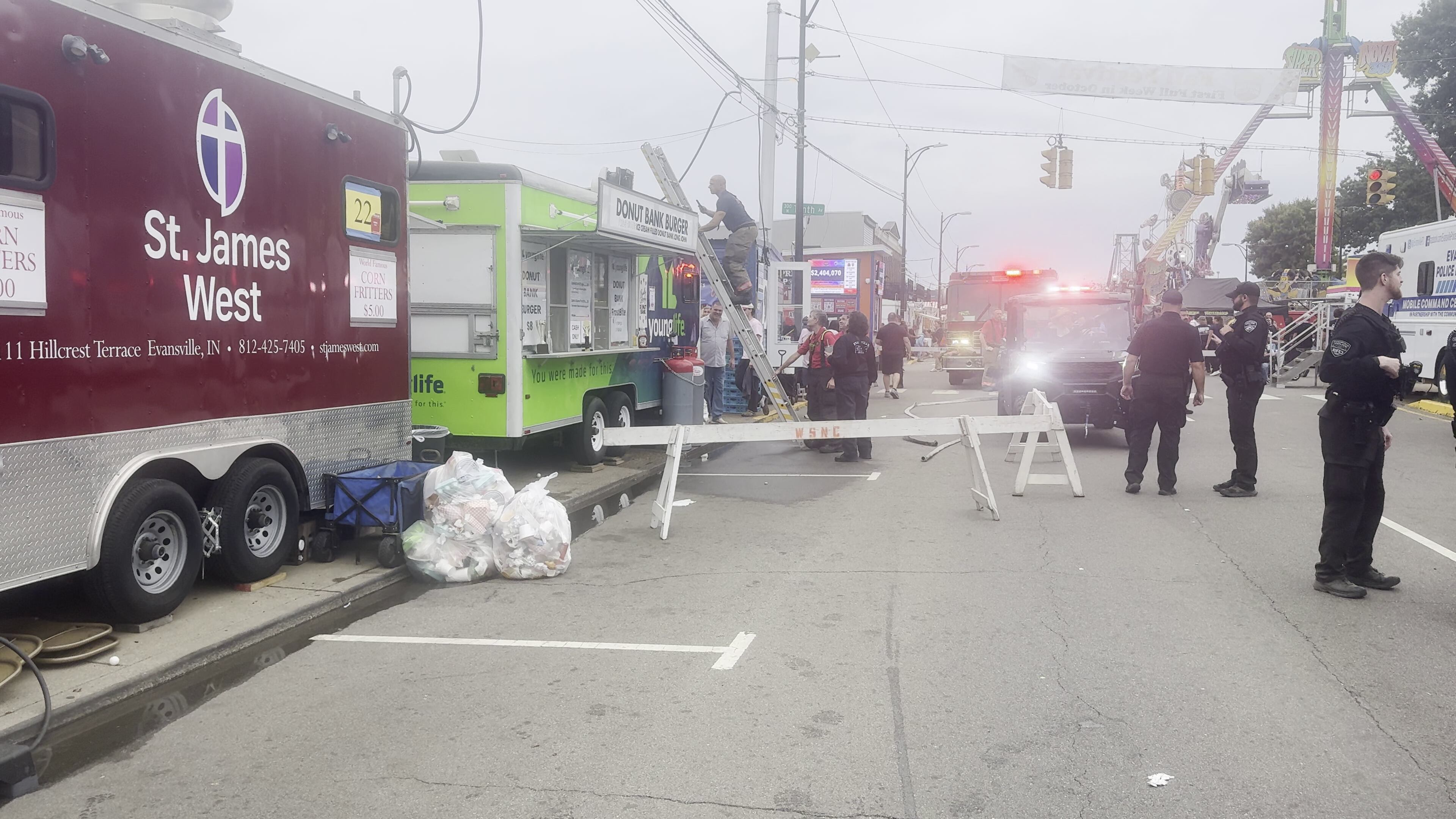 Fire shuts down fall festival booth on last day