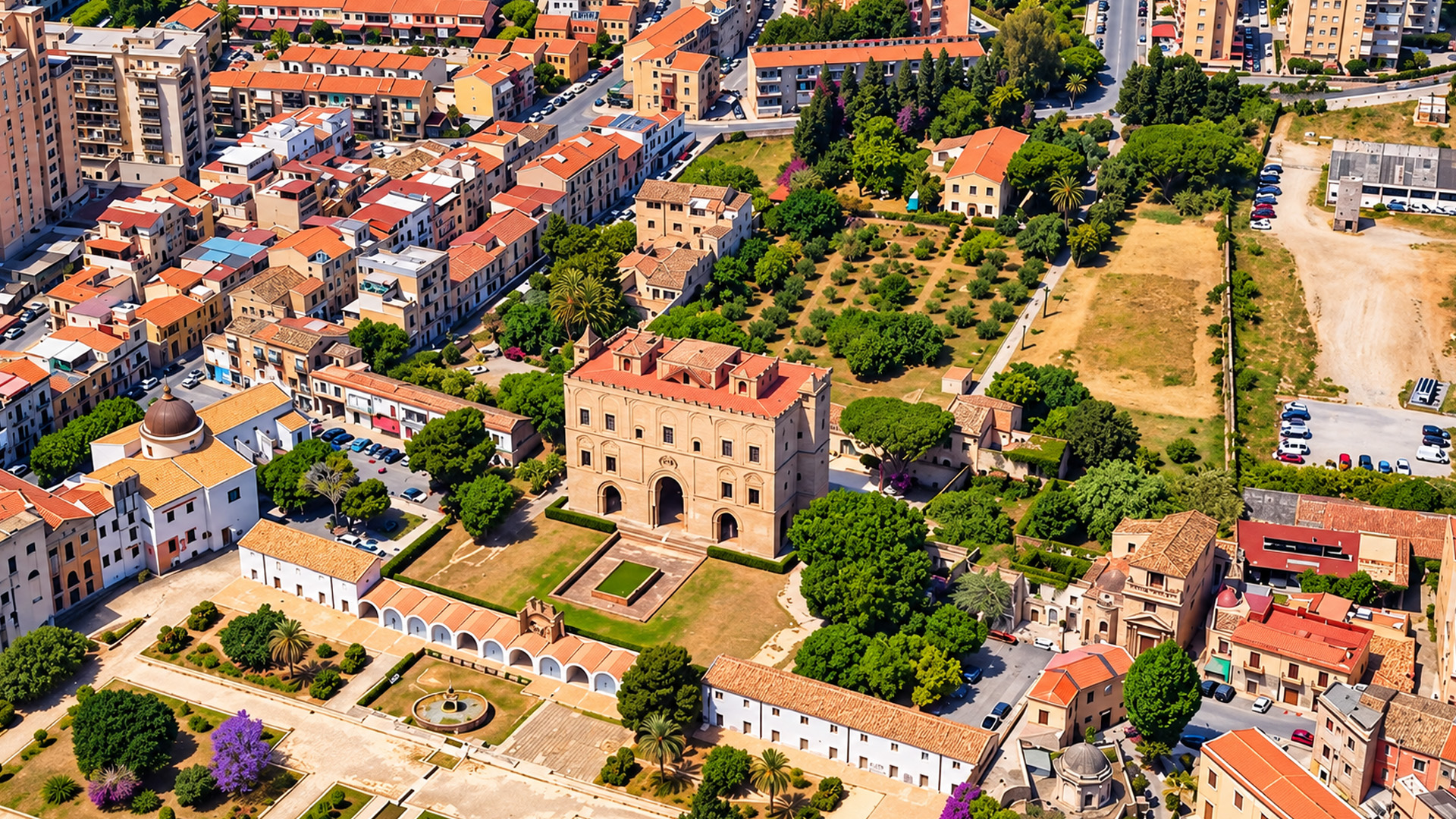 What makes Zisa Palace so distinct in Palermo?