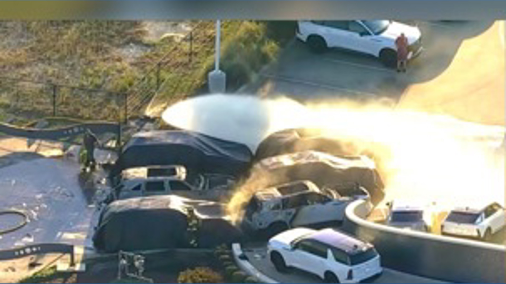 Fire spreads through 8 electric vehicles at Fort Worth Cadillac dealership