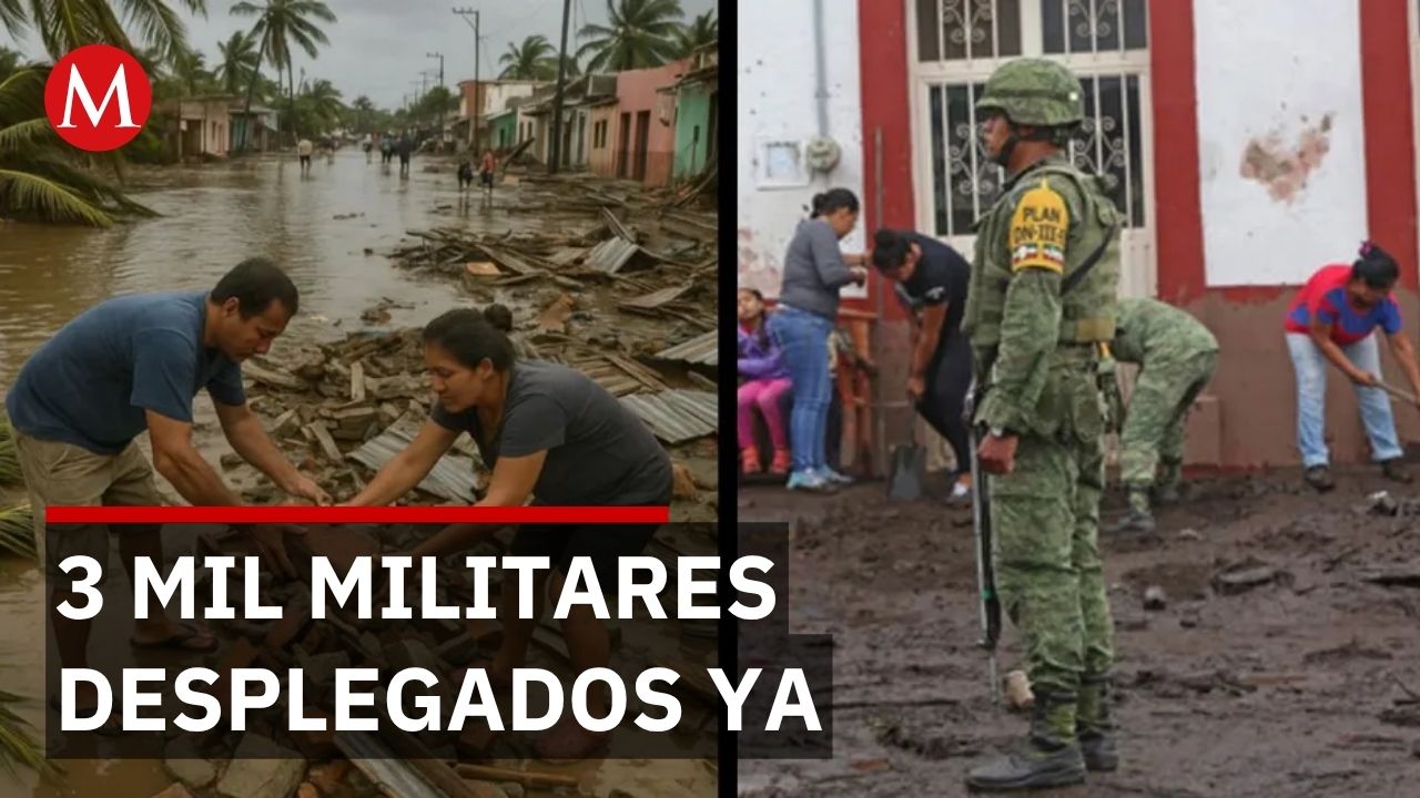 Ejército despliega 3 mil elementos tras huracán Simón en Jalisco