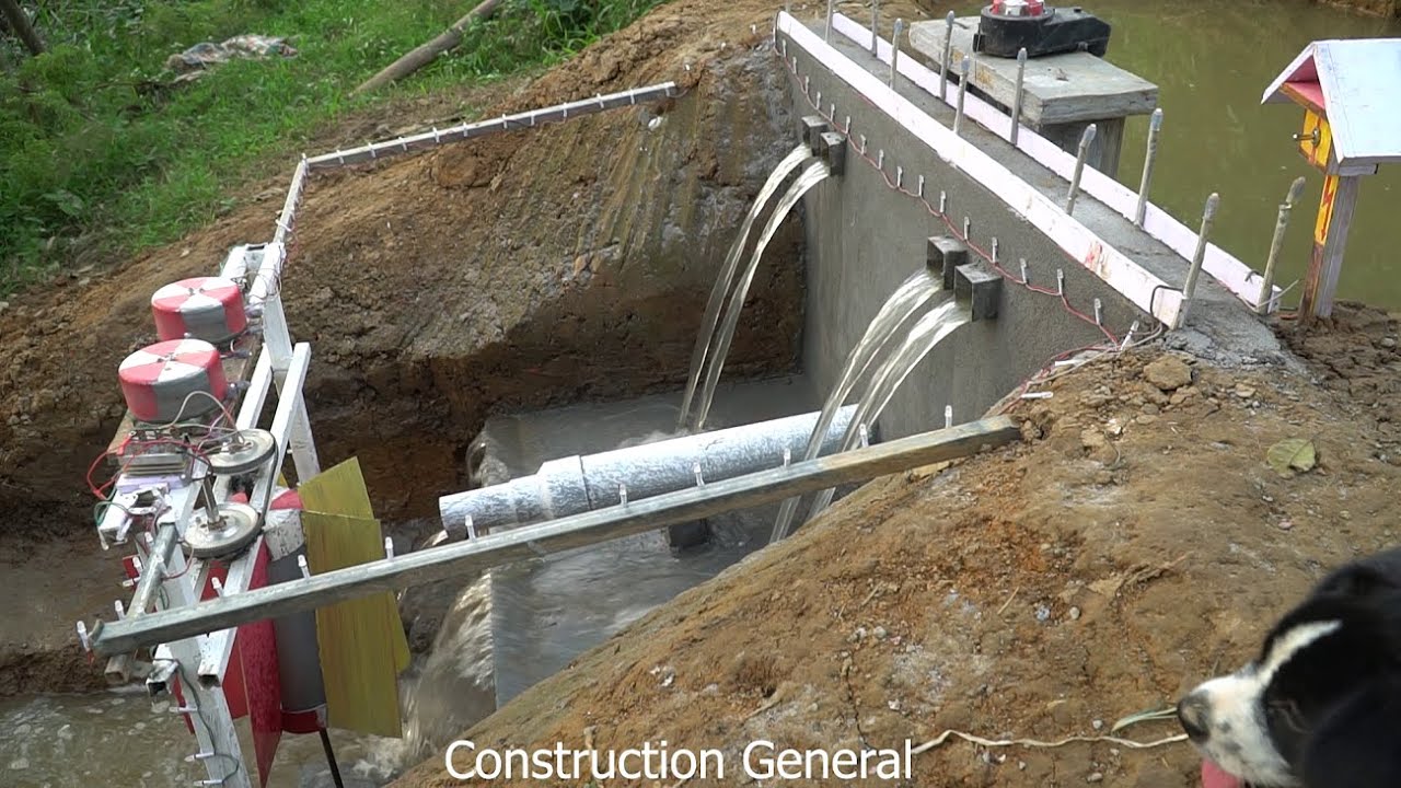 Hydroelectric mini two-standing unit