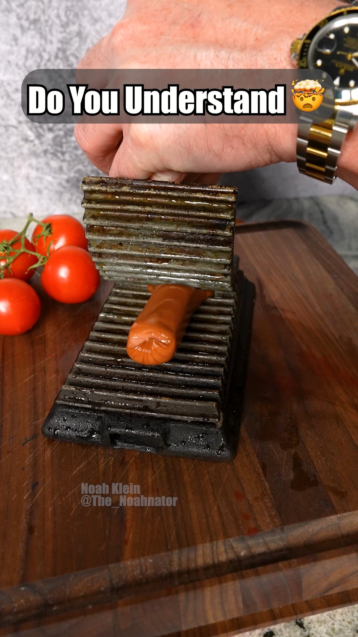 Hotdog vs. hand press ASMR
