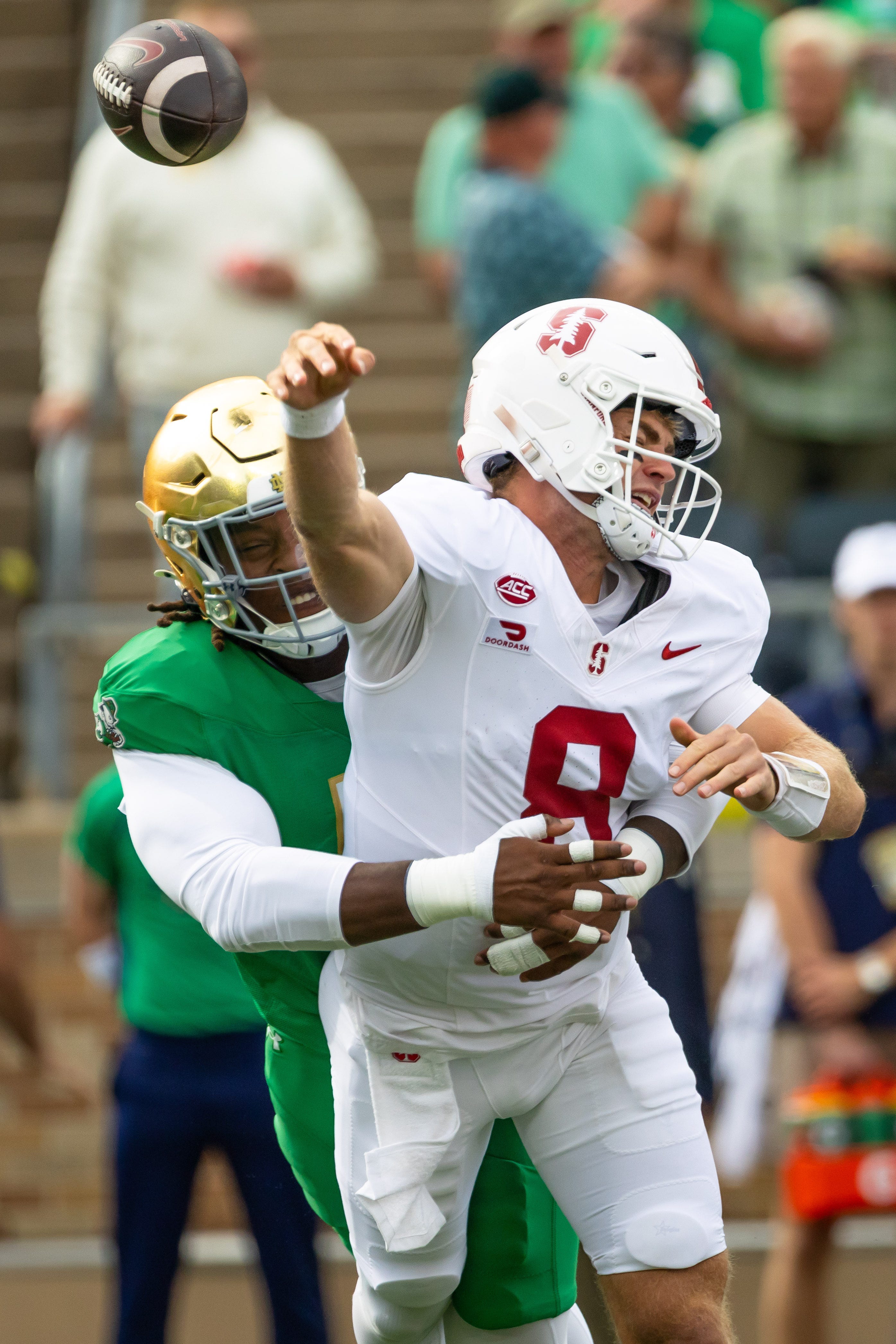 Watch Notre Dame's Boubacar Traore get an interception vs Stanford