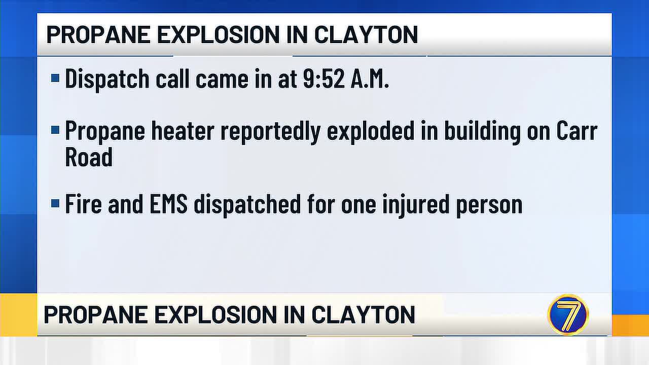 Propane explosion in town of Clayton Saturday morning