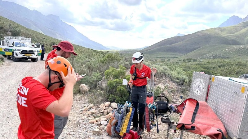 Watch: Student hoisted to safety after fall in Jonkershoek