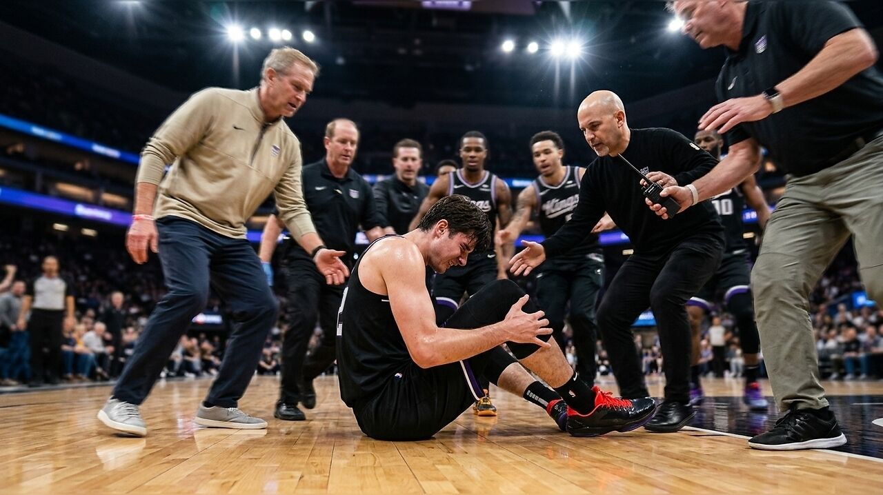 Sacramento Kings center Maxime Raynaud suffers apparent serious knee injury