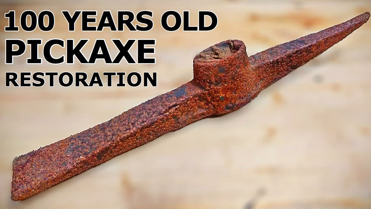 I restored a rusty antique pickaxe