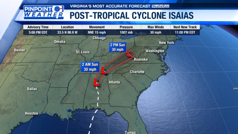 Pinpoint weather: Rain continues, severe storms possible Sunday