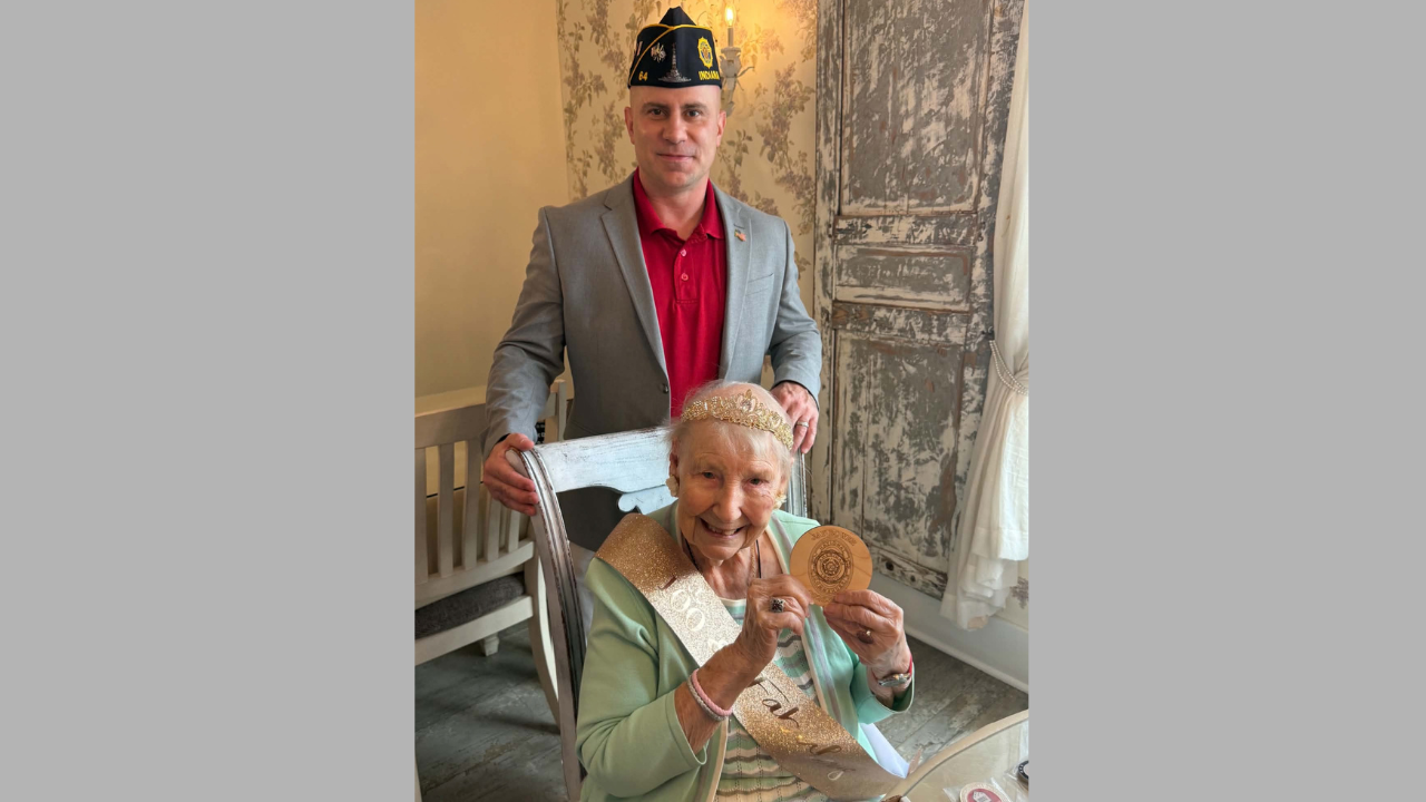 Indianapolis woman turns 100, honored by American Legion and IFD