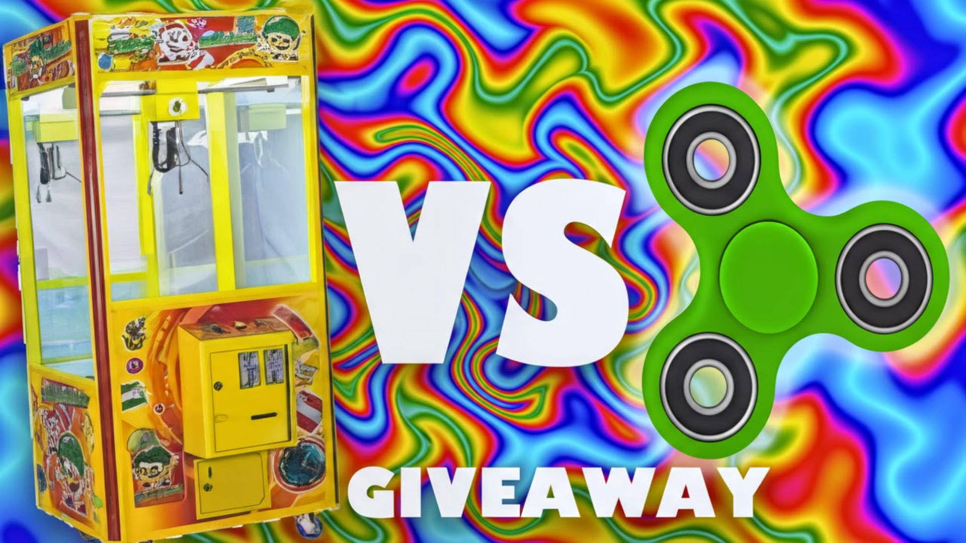 Fidget spinner VS claw machine + fidget spinner giveaway