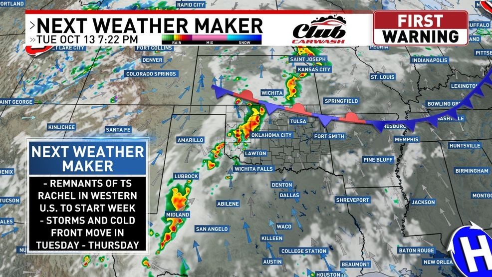 Pattern shift could bring storms, highs in the 60s next week