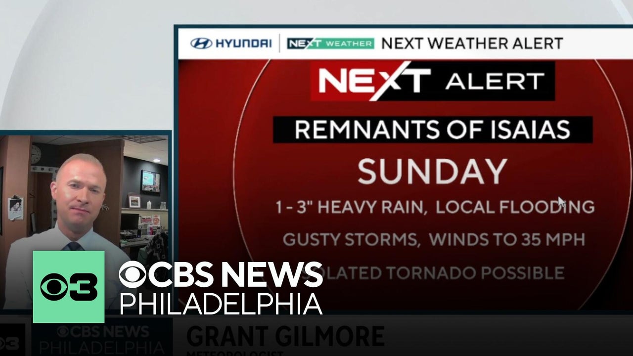How remnants of Isaias will affect Philadelphia area on Sunday | NEXT ...