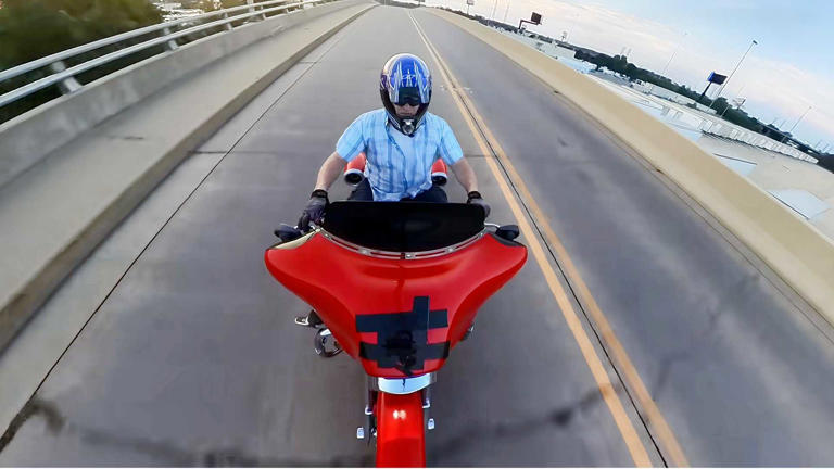 Madman puts two jet engines on a Harley-Davidson and creates total chaos