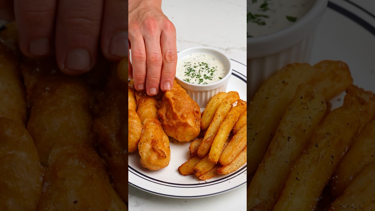I made fish & chips at home! 🍽️