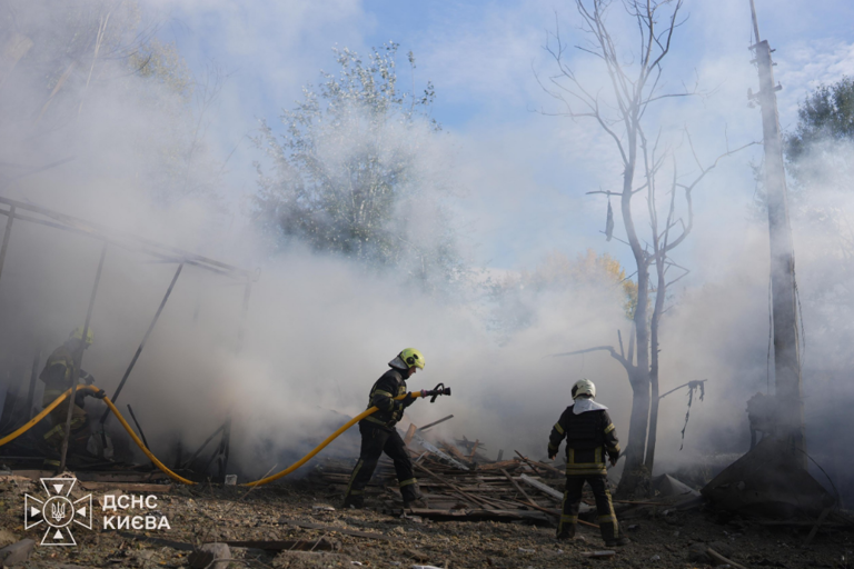 Russian missile attack hits Kyiv in a daytime assault, rescuers show ...
