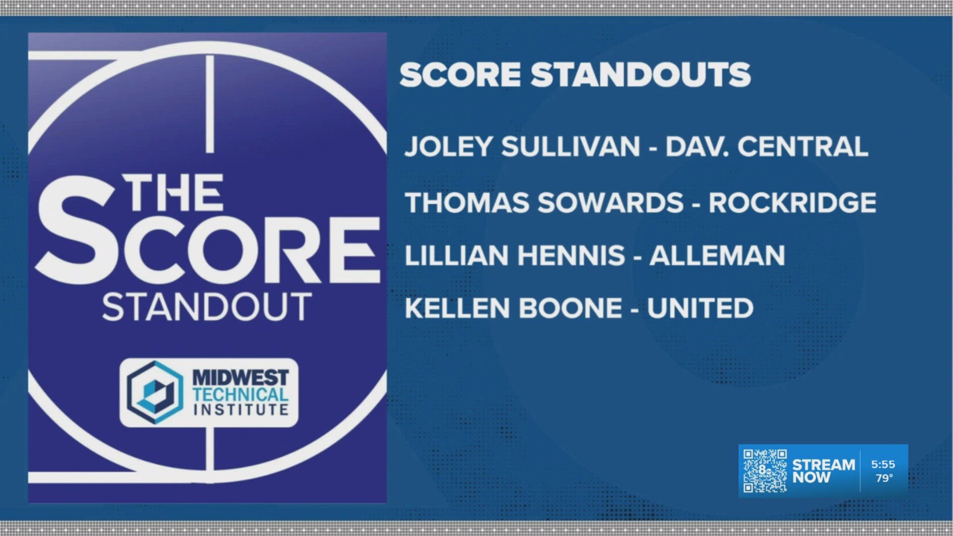 Score standout nominees: Oct. 10, 2026