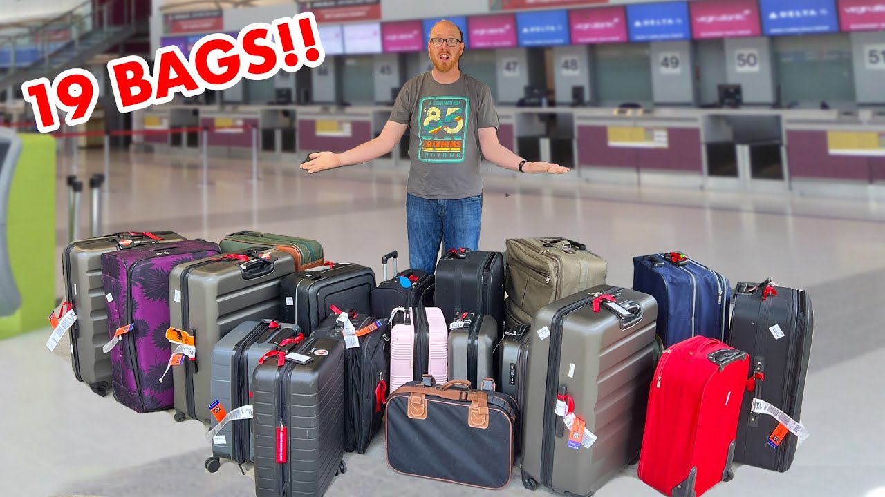 Saying goodbye and checking in 19 bags for one flight!