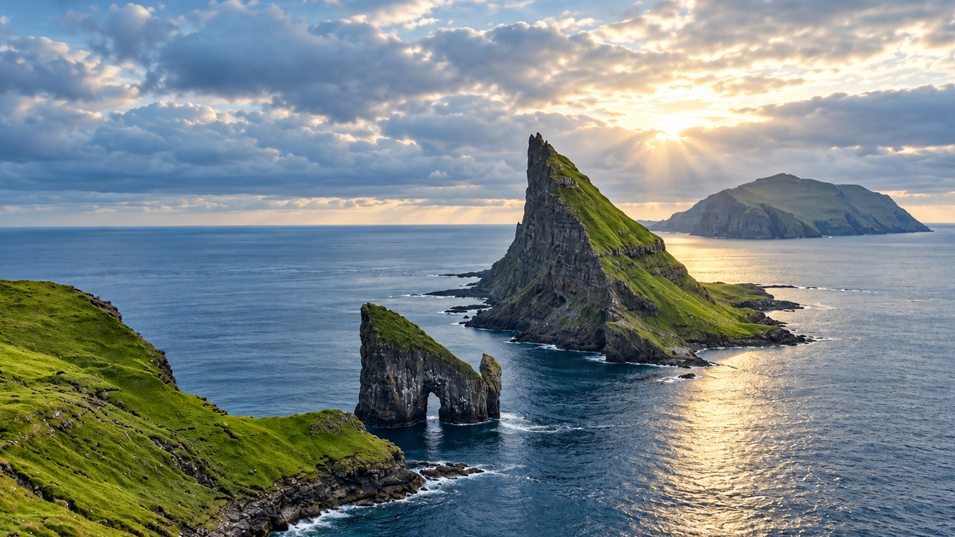 Why is this natural arch standing in the ocean?
