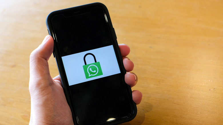 Why is there a lock symbol next to your text messages?