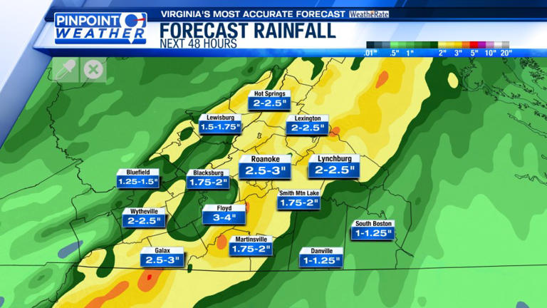 Pinpoint weather: Rain continues, severe storms possible Sunday