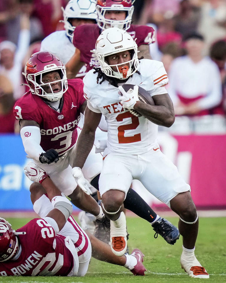 Texas Longhorns lose to Oklahoma in 122nd Red River Rivalry game. See ...