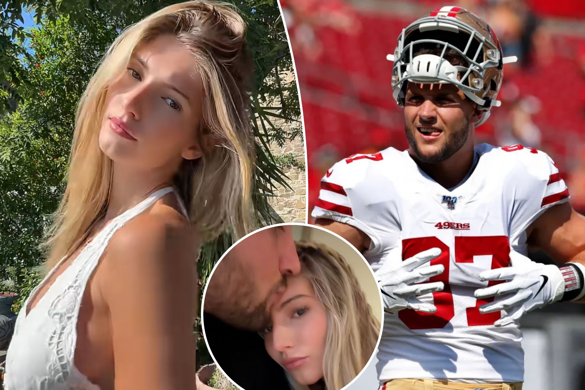 Nick Bosa shares kiss with model girlfriend Ella Ailiff amid foster ...