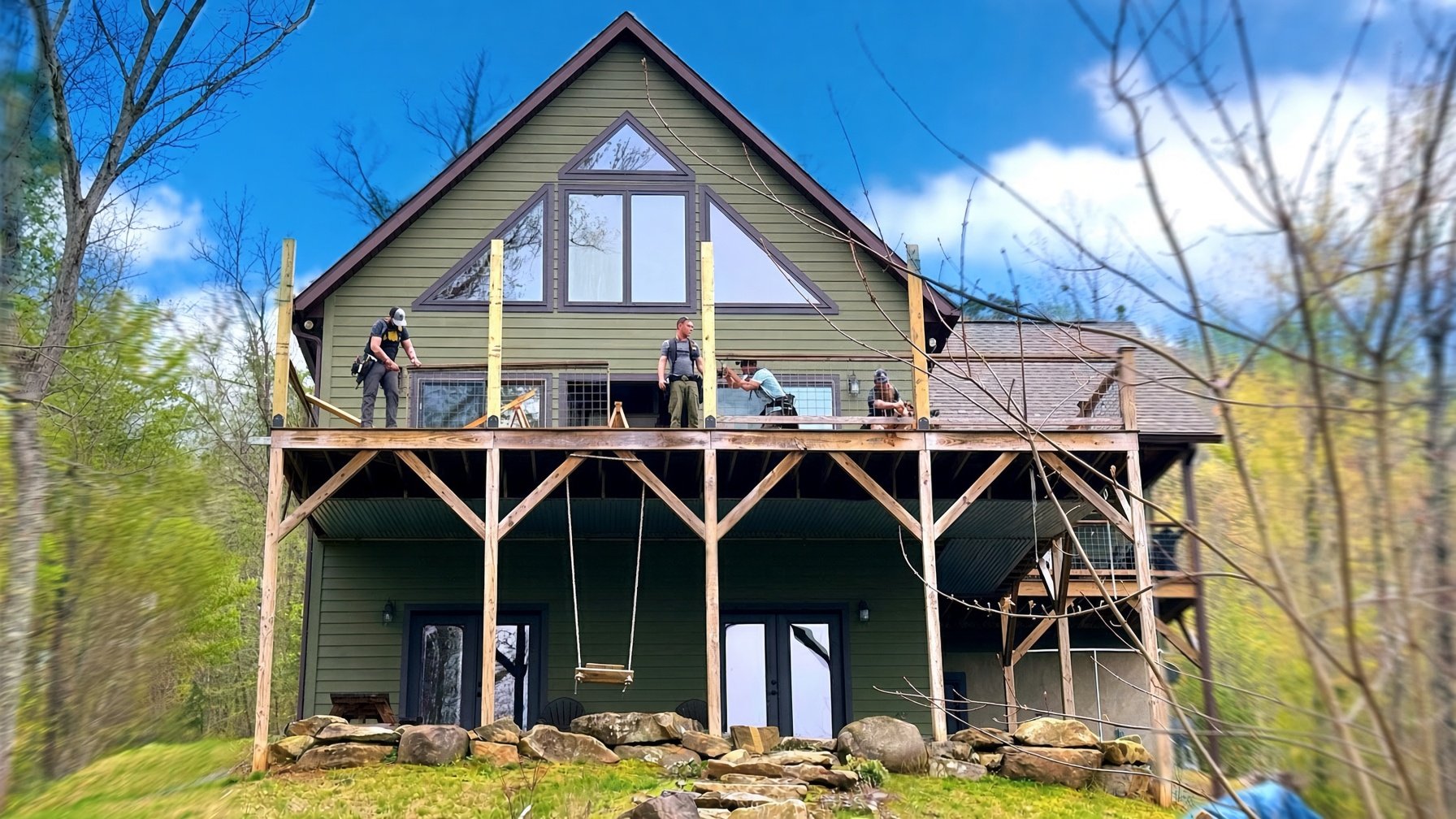 Covering an existing deck on a previously built house