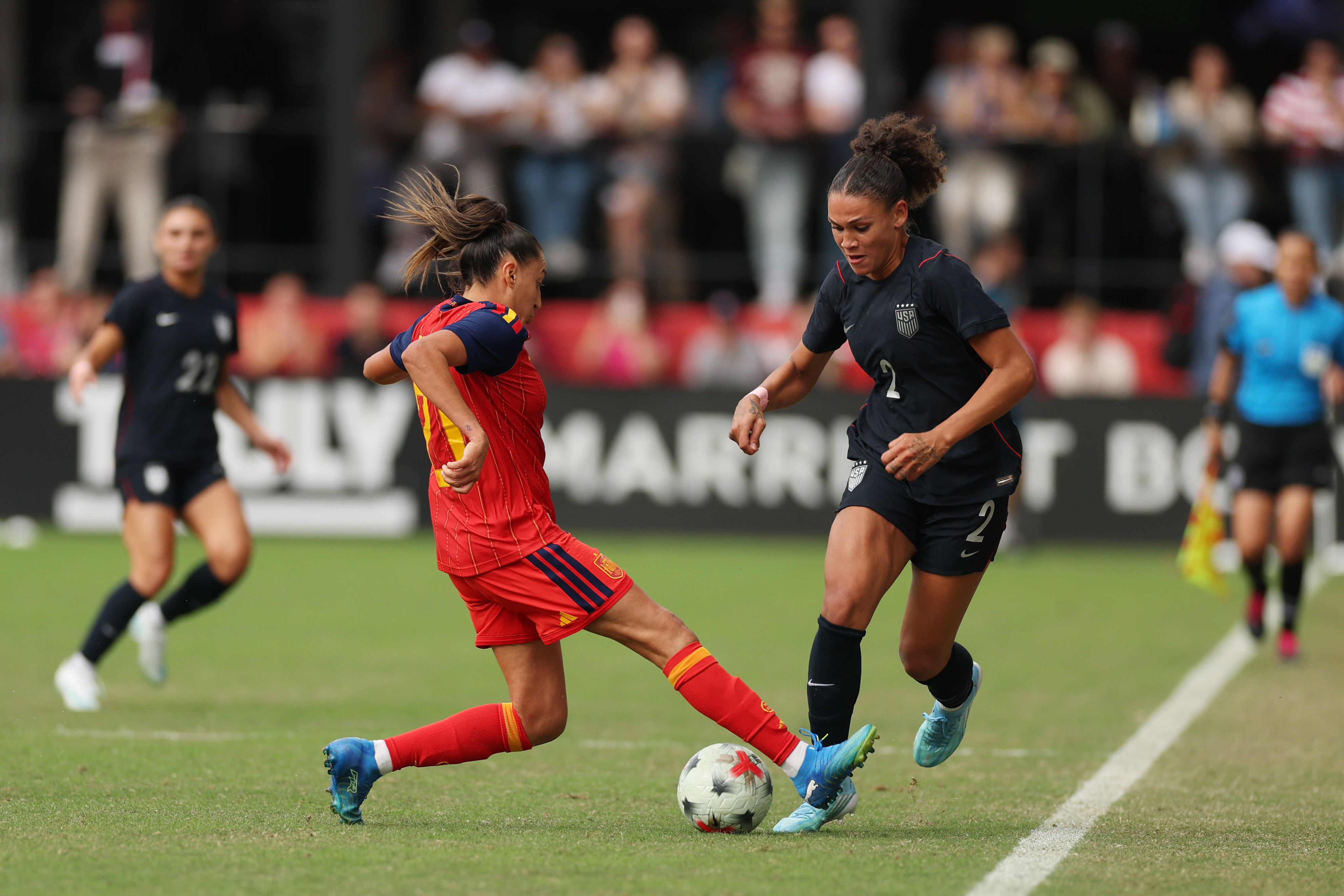 World Cup champion Spain hands US women a sobering lesson at Audi Field