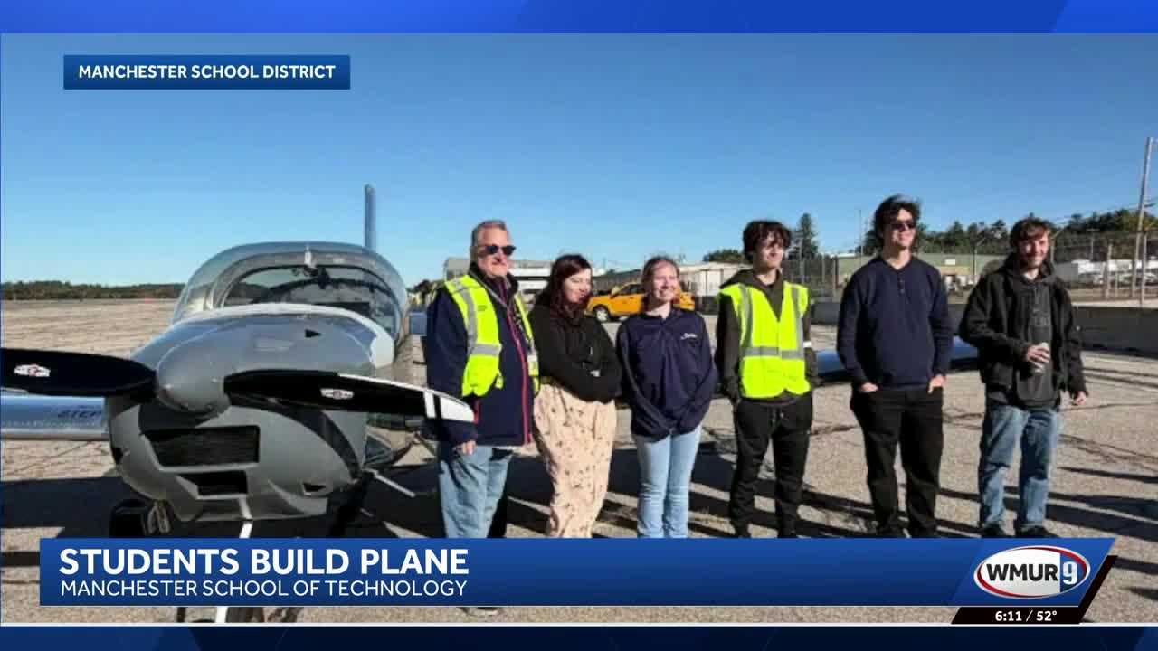 Manchester students celebrate completion of plane building project