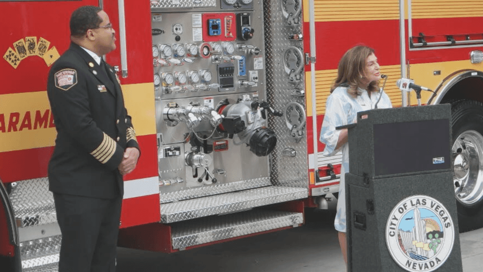 New engine gets 1800s-style push-in at Las Vegas Fire Station 43 open house