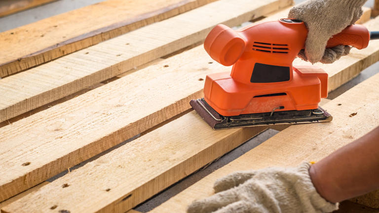 Man turns old wood pallets into a space-saving piece of furniture with ...
