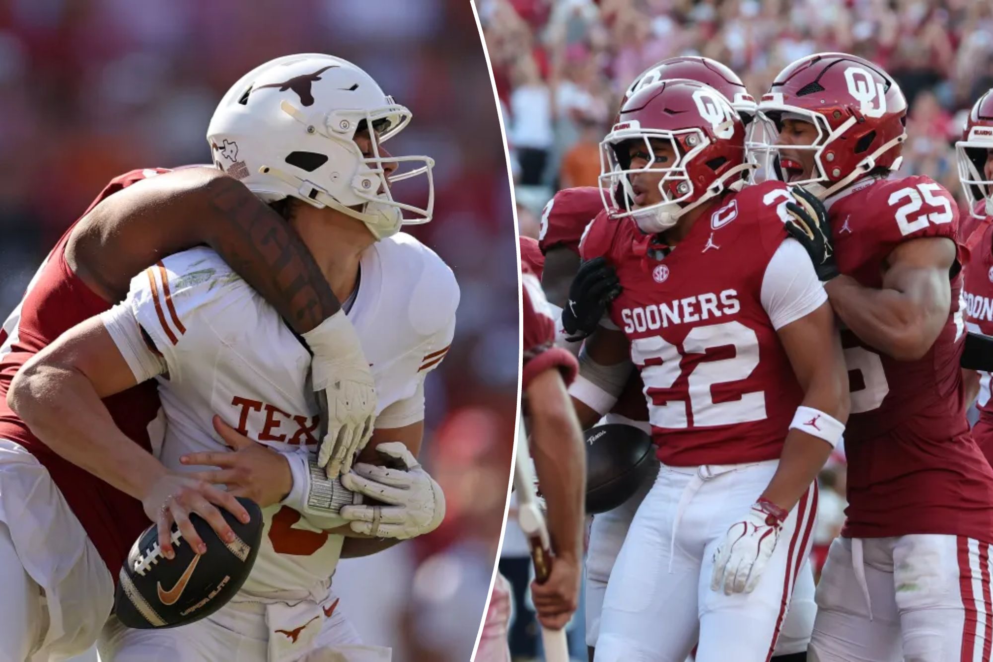 Oklahoma stuns No. 1 Texas in final seconds after Arch Manning throws ...