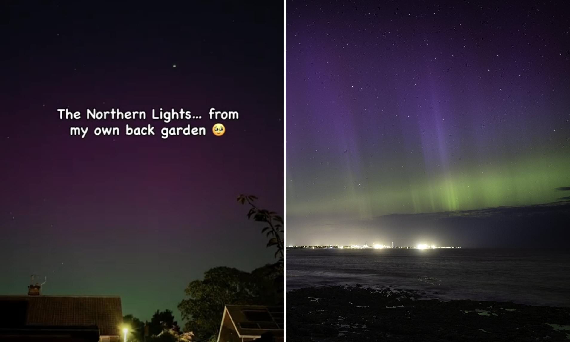 UK residents are left stunned as Northern Lights illuminate sky down to ...