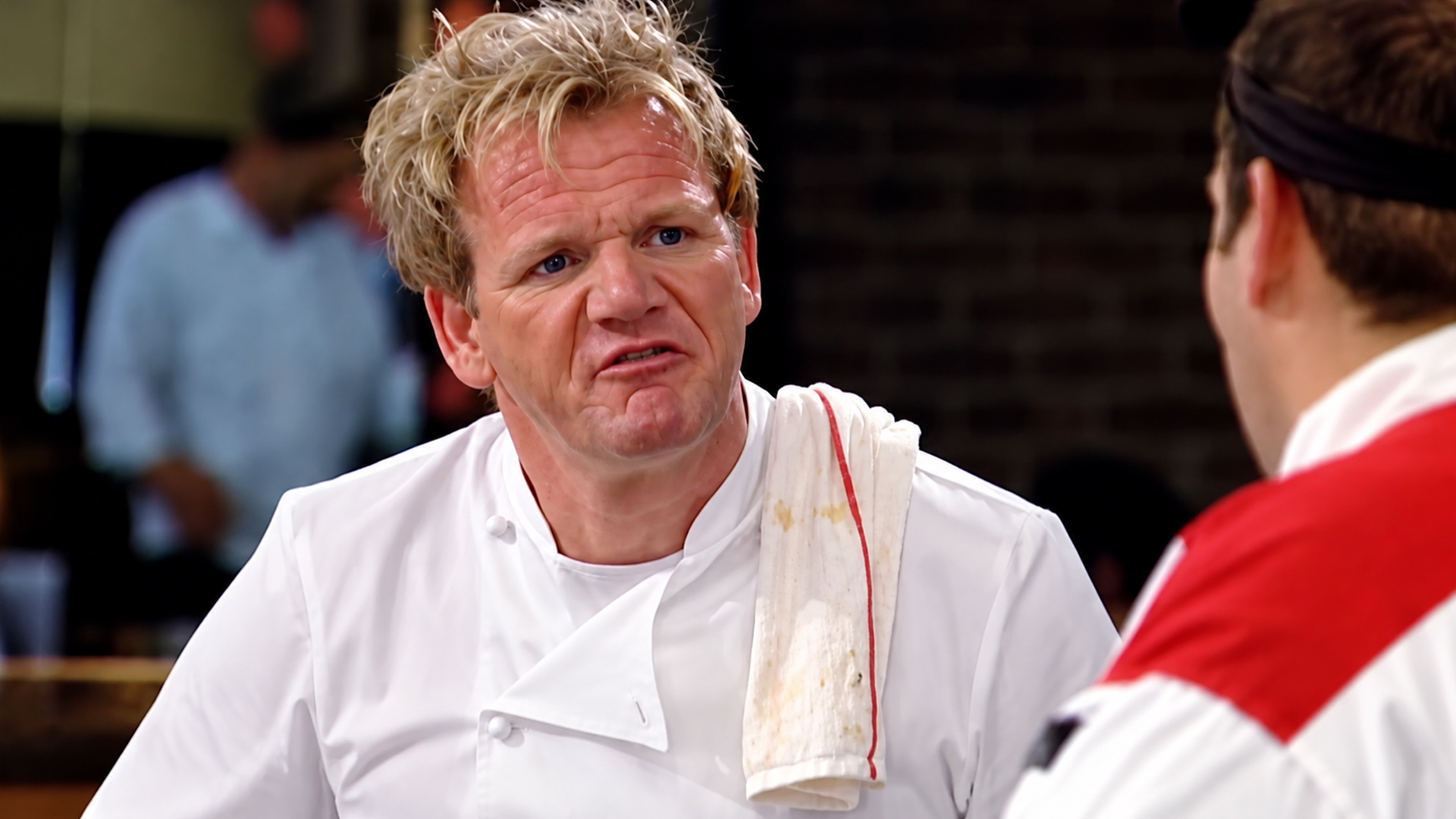 Chef Ramsay reacts after Matt tells him to shut up