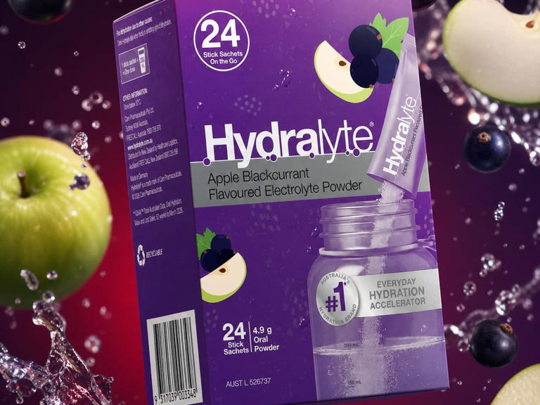 Hydralyte stick sachets put electrolyte powder in a pocket-sized format