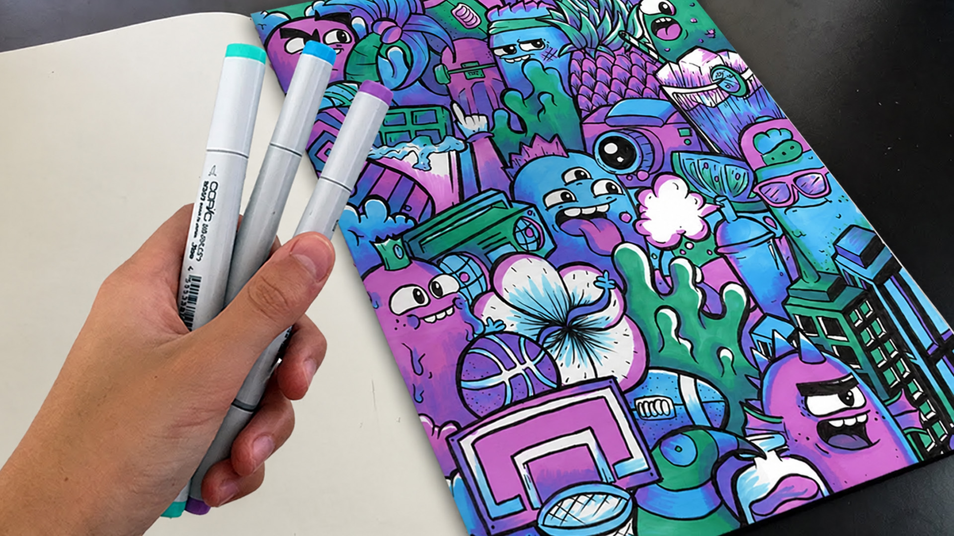 Can three random markers create great art?