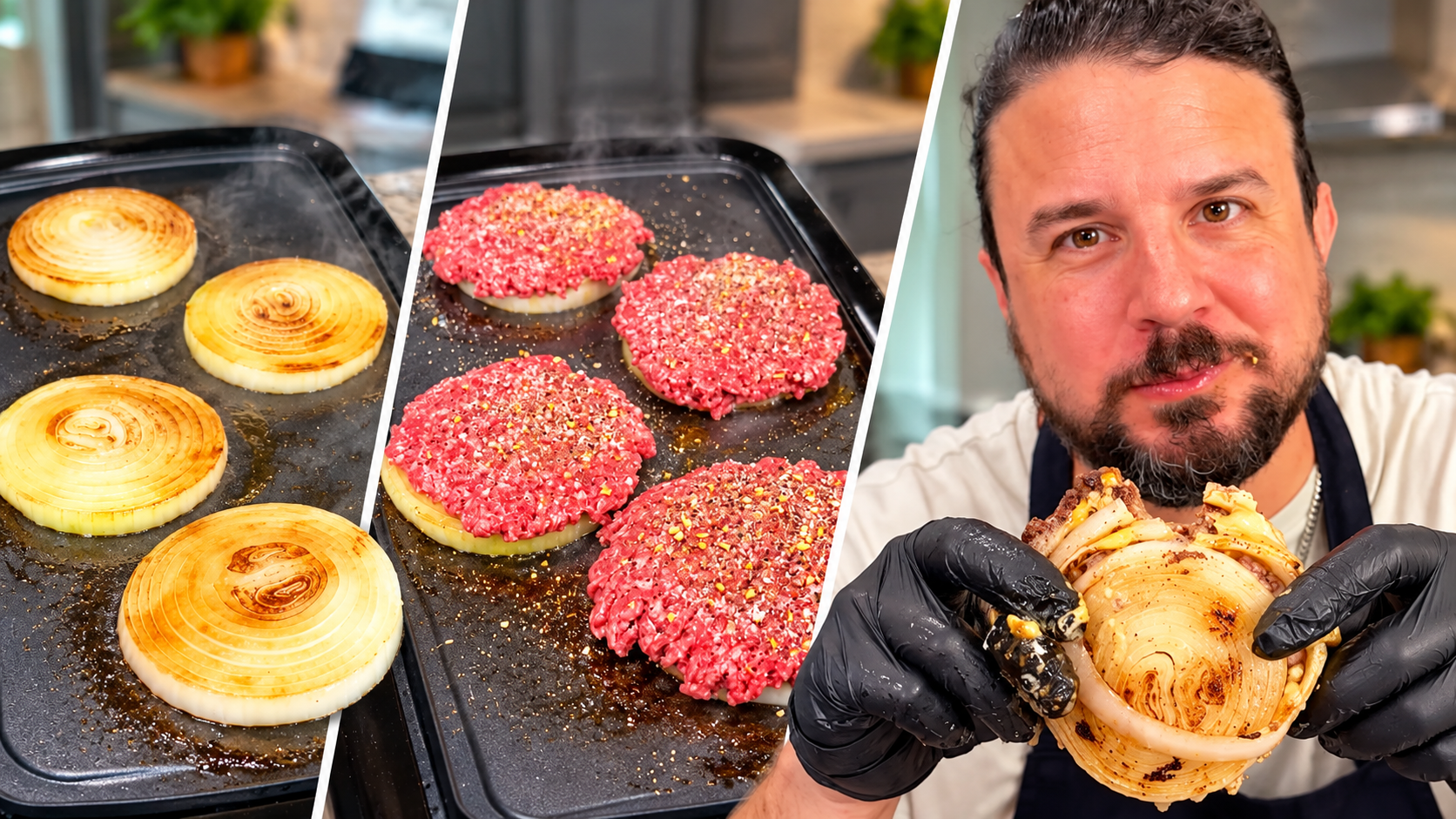 Making juicy Flying Dutchman smash burgers