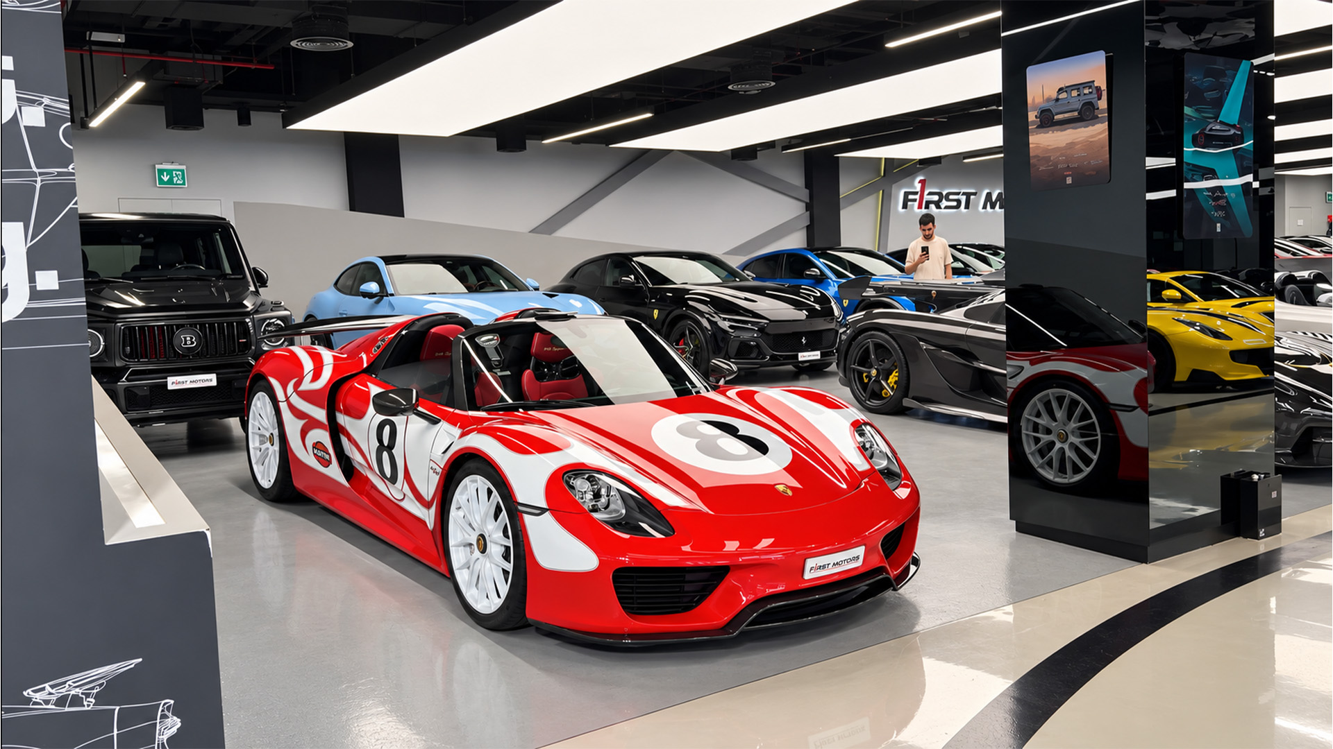 A billionaire’s Porsche shows its race inspired livery