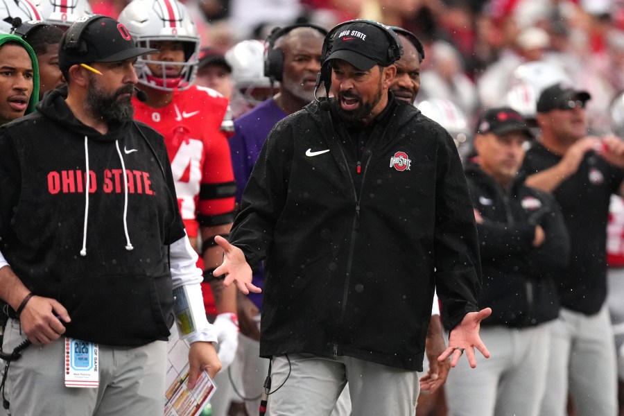 Watch: Ryan Day doesn’t name starter at quarterback for USC game