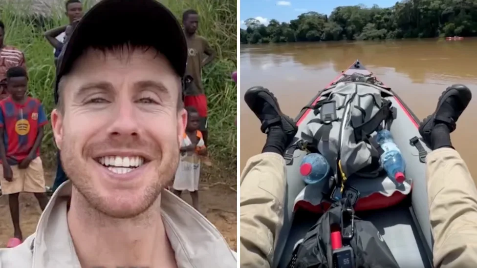Adventurer goes viral for dangerous inflatable kayak trip through Congo ...