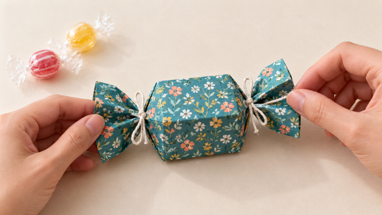 How to turn a simple sheet of paper into a cute candy box