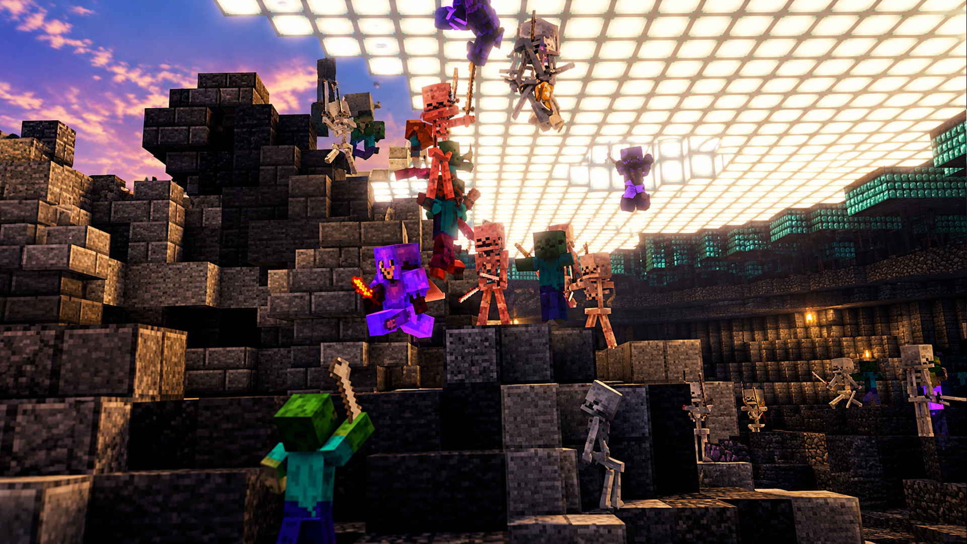 Cinematic Minecraft visual showcase and action montage