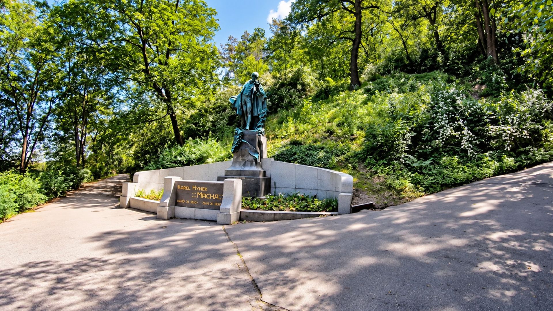 Welcher Dichter wird mit dieser Statue in Prag geehrt?