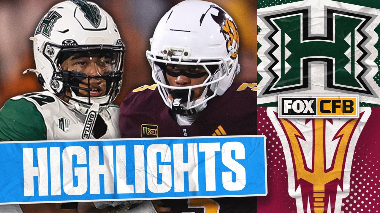 Hawaii Rainbow Warriors vs Arizona State Sun Devils highlights 🏈 FOX ...