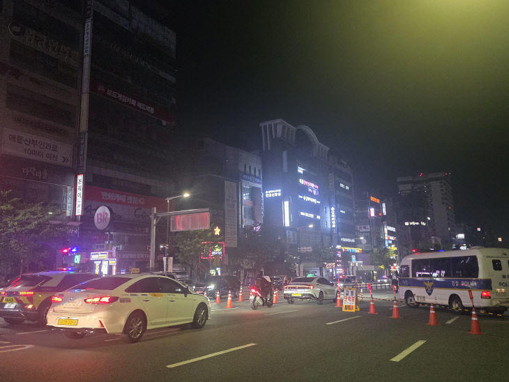 한글날 폭주 단속 나선 충남경찰… 천안·아산 일대 교통법규 위반 123건 적발