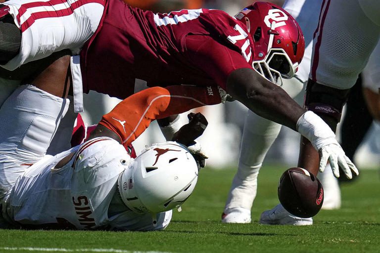 Costly turnovers, penalties turn No. 1 Texas' loss to Oklahoma a case ...